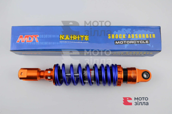 Амортизатор   GY6, DIO, TACT   270mm, тюнинговый   (оранжево-синий)   NDT