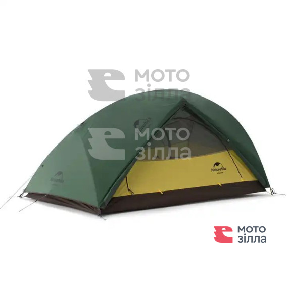 Палатка сверхлегкая двухместная с футпринтом Naturehike Star-River 2 Updated NH17T012-T, 210T, темно-зеленый