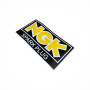 Наклейка логотип NGK (розмір: 20х11см, колір: Жовтий) (#0241) (N-1179)