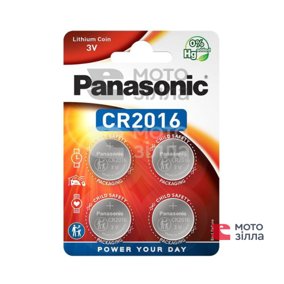 Батарейка Panasonic литиевая CR2016 блистер, 4 шт.