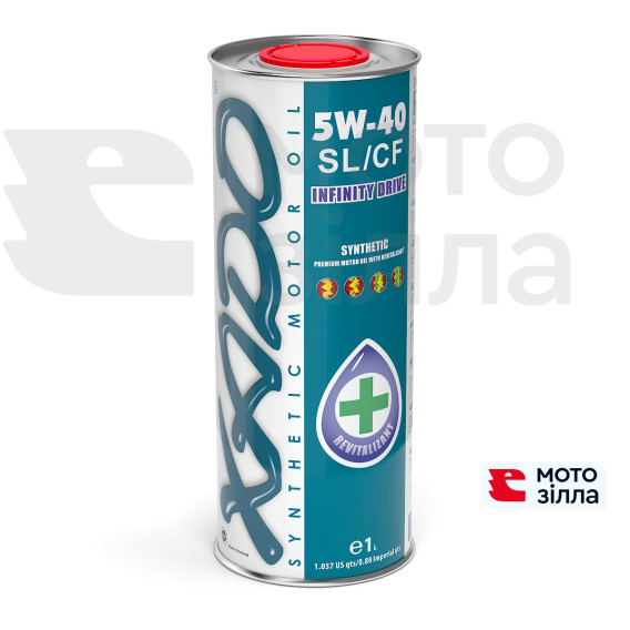 Олива моторна синтетична 5W40 SL/CF Red Boost XADO Atomic Oil 4Т 1л