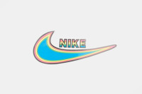 Наклейка логотип NIKE (13х8см) (3290)