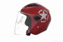 Шлем открытый "DAVID" (#D017, красный Willys Star, XL, АБС-пластик) 031267