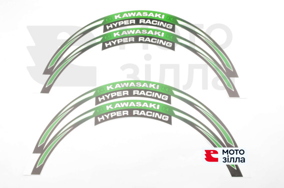Наклейка   на колесо 17/18   KAWASAKI   (зеленая)   (#6058A)