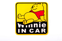 Наклейка   декор   WINNIE IN CAR   (11.5x11.5см)   (#3738)