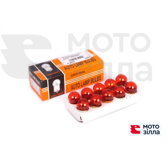 Лампа G18 (поворот, габарит)   12V 5W   (красная)   ORANGE BOX