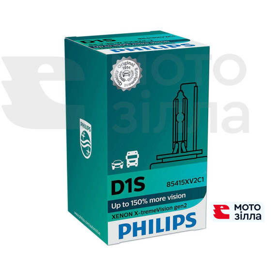 Лампа автомобильная Ксенон Philips D1S 85415 XV2 X-TremeVision (+150%) 85V 35W PK32d-2 C1 31-00132