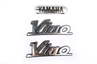 Наклейки (набір) Yamaha VINO (12х4см, 3шт, пластик, хром) (# 4976)
