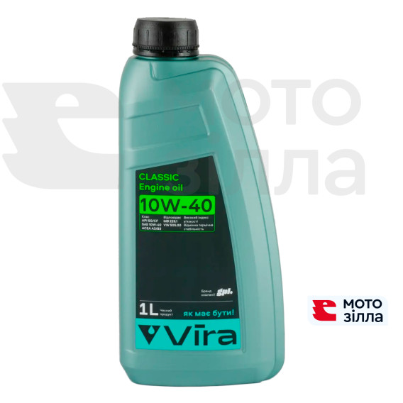 Олива моторна 4Т VIRA CLASSIC SG/CF A3/B3 10W-40 1л VW 505.00 MB 229.1 (нова етикетка)