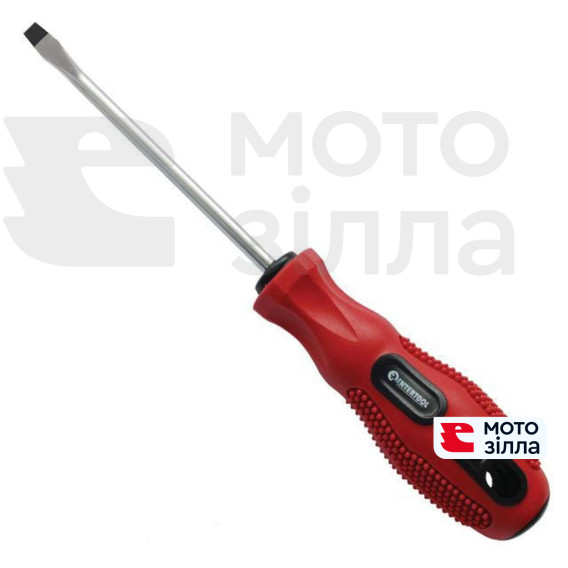 Отвертка шлицевая SL8x200 мм INTERTOOL