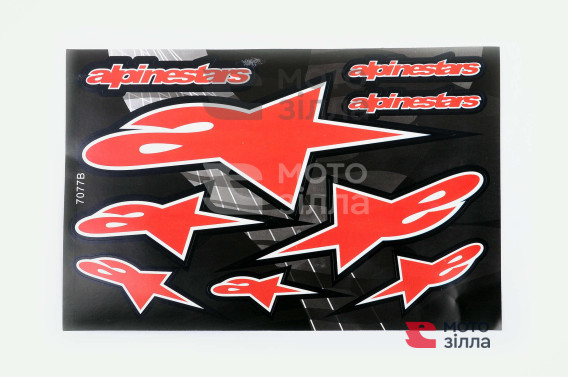 Наклейки (набір) спонсор ALPINESTARS (27х17см) (7077B)