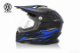 Шлем кроссовый  "VLAND"  #819-7 +визор, L, black/blue