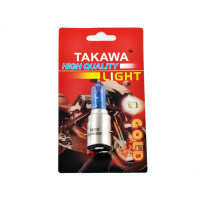 Лампа BA20D (2 вуса) 12V 35W / 35W (супер біла, висока) (блістер) TAKAWA