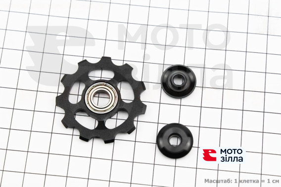 Ролик перекидання ланцюга заднього 11T, пром-підшипник 689ZZ, алюмінієвий, чорний KL-4011А