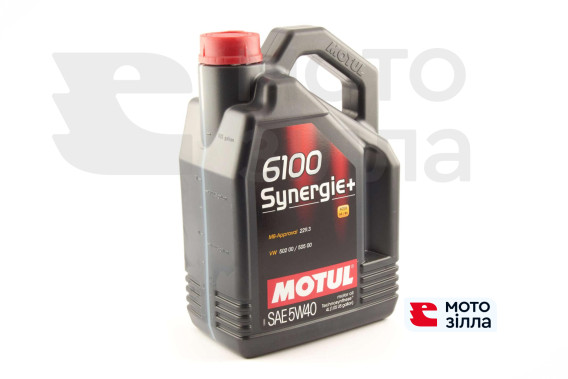 Олива моторна синтетична автомобільна 4л (5W-40, 6100 Synergie+) MOTUL (#107978)