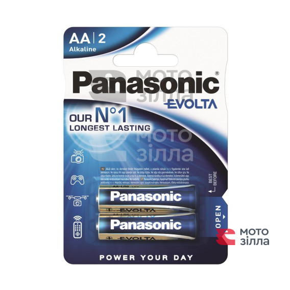 Батарейка Panasonic EVOLTA лужна AA блістер, 2 шт.