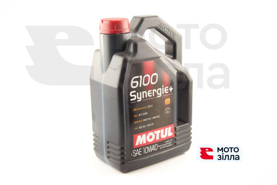 Олива моторна синтетична автомобільна 4л (10W-40, 6100 Synergie+) MOTUL (#101491)