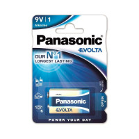 Батарейка Panasonic EVOLTA щелочная 6LR61(6LF22, MN1604, MX1604, Крона) блистер, 1 шт.