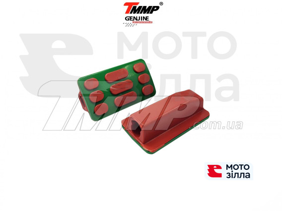 Гумки підніжок водія Delta (червоні із зеленою вставкою mod:2) EVO