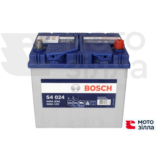 Аккумулятор 12V 60Ah, EN 540 EL-00014 (Размер: 242x175x190 mm) правый "+"  Bosch S4 Silver