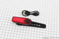 Фонарь задний 12 диодов 120 lumen, Li-ion 3.7V 300mAh зарядка от USB, влагозащитный, ZH1608