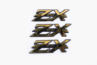 Наклейка   шильдик   ZX   (14x4см, 3шт, пластик)   (#2032ZX)