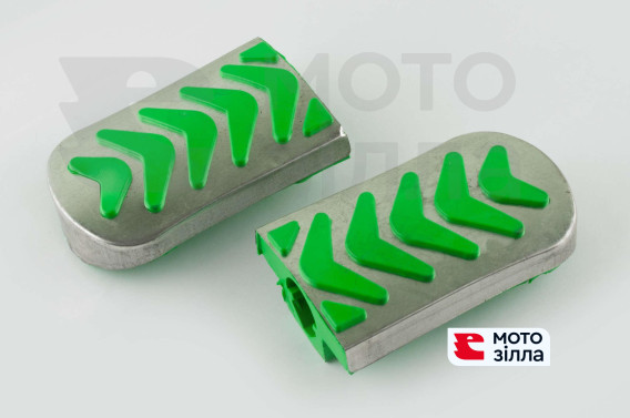 Гумки підніжок водія Delta (зелені з хромованою вставкою mod: 3) XJB