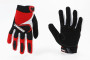 Перчатки мотоциклетные M-Красные с цветными вставками