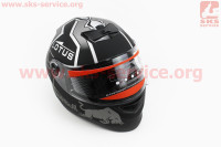 Шлем закрытый+очки FF322 LOTUS XL - ЧЕРНЫЙ матовый с рисунком серым Standart 330726