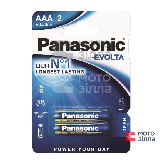 Батарейка Panasonic EVOLTA лужна ААА блістер, 2 шт.