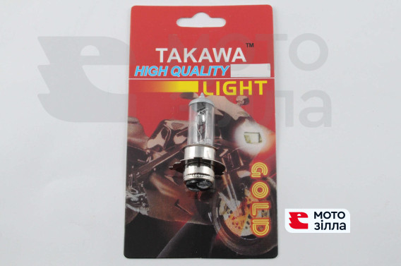 Лампа P15D-25-3 (3 вуса) 12V 50W / 50W (біла) (блістер) (S-head) TAKAWA (mod: A)