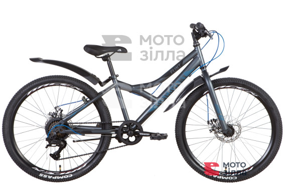 Велосипед 24" Discovery FLINT DD 2022 (сіро-синій (м))