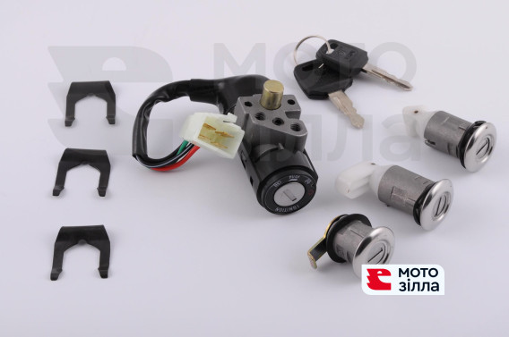 Замок зажигания (комплект)   Honda LEAD, TACT   (4 провода)   (mod:B)