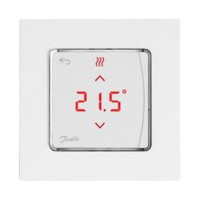 Терморегулятор електронний, дротовий, накладний, Danfoss Icon Display, +5...35 °C, 230В, білий