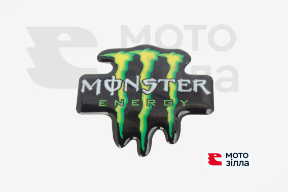 Наклейка   логотип   MONSTER ENERGY   (8x8см, силикон)   (#1)   (#SEA)