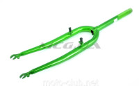 Вилка велосипедная жесткая   (c креплением V-brake, 26)   (зеленая)   DS