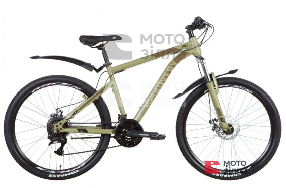 Велосипед знижений в ціні ST 26" Discovery TREK AM DD рама- " з крилом Pl 2022 STK-DIS-107 (хакі (м))