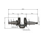 Колінвал 168F/170F (Dшийки-30mm, H-85mm, L-230mm) під конус TATA 601354