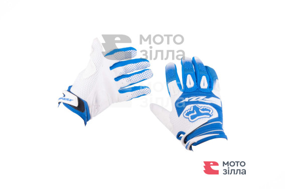 Перчатки   DIRTPAW   (mod:033, size:M, сине-белые)   FOX