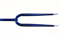 Вилка велосипедная жесткая   (28)   (синяя)   KL