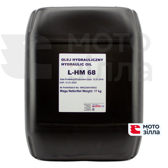 Масло гидравлическое LOTOS HYDRAULIC OIL L-HM 68 17 кг