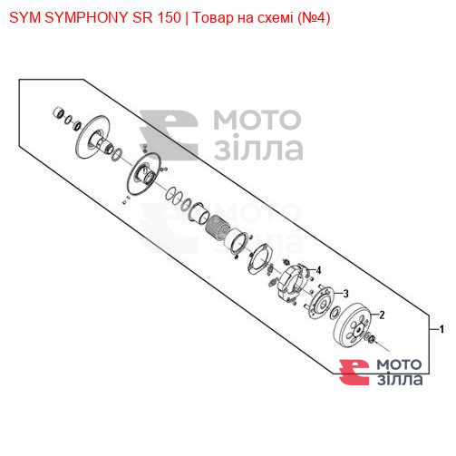 Колодки зчеплення SYM SYMPHONY 22530-F6C-0100