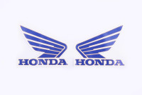 Наклейка   логотип   (mod:Honda  15x3см, 2шт, синий)   (#1846A)