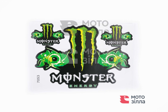 Наклейки (набір) спонсор MONSTER ENERGY (17х26см) (7053)