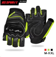 Перчатки без пальцев RS SPURTT (size:M,  черно-зеленые) (P-733913)