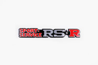 Наклейка   логотип   RS-R   (14x2см, алюминий)   (#1661)