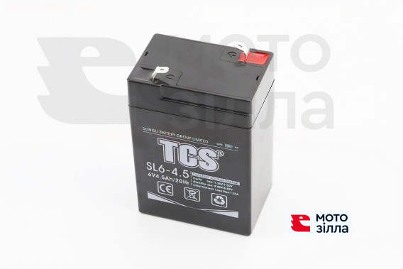 Аккумулятор 6V 4.5Ah/20HR SL6-4.5 AGM (Размер: 70x47x101 mm) для ИБП, игрушек и др. TCS