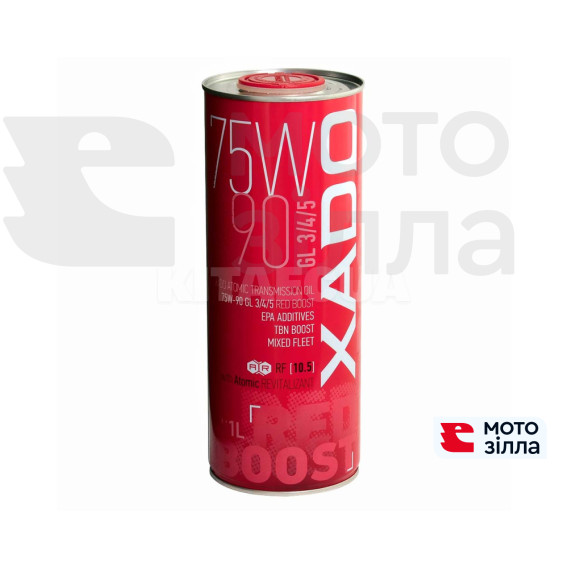 Масло трансмиссионное 75W90 GL 3/4/5 Red Boost XADO Atomic Oil 1л