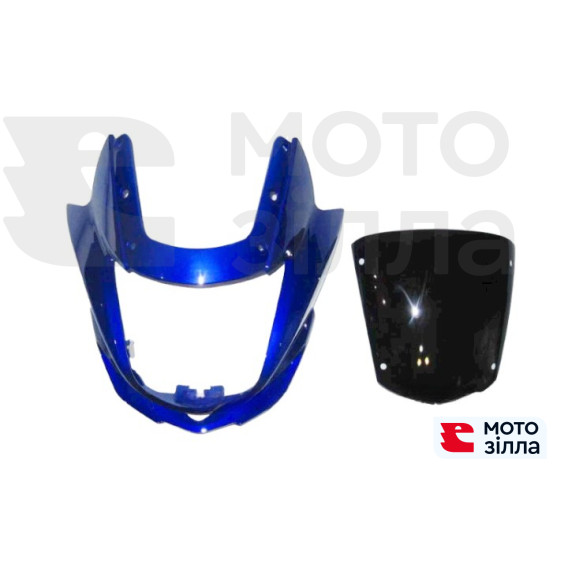 Пластик обтічник передньої фари + вітрове скло VIPER V150A/ZS150A синій/червоний