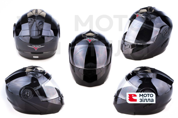 Шлем трансформер   (mod:FX889) (size XL:, черный)   FGN